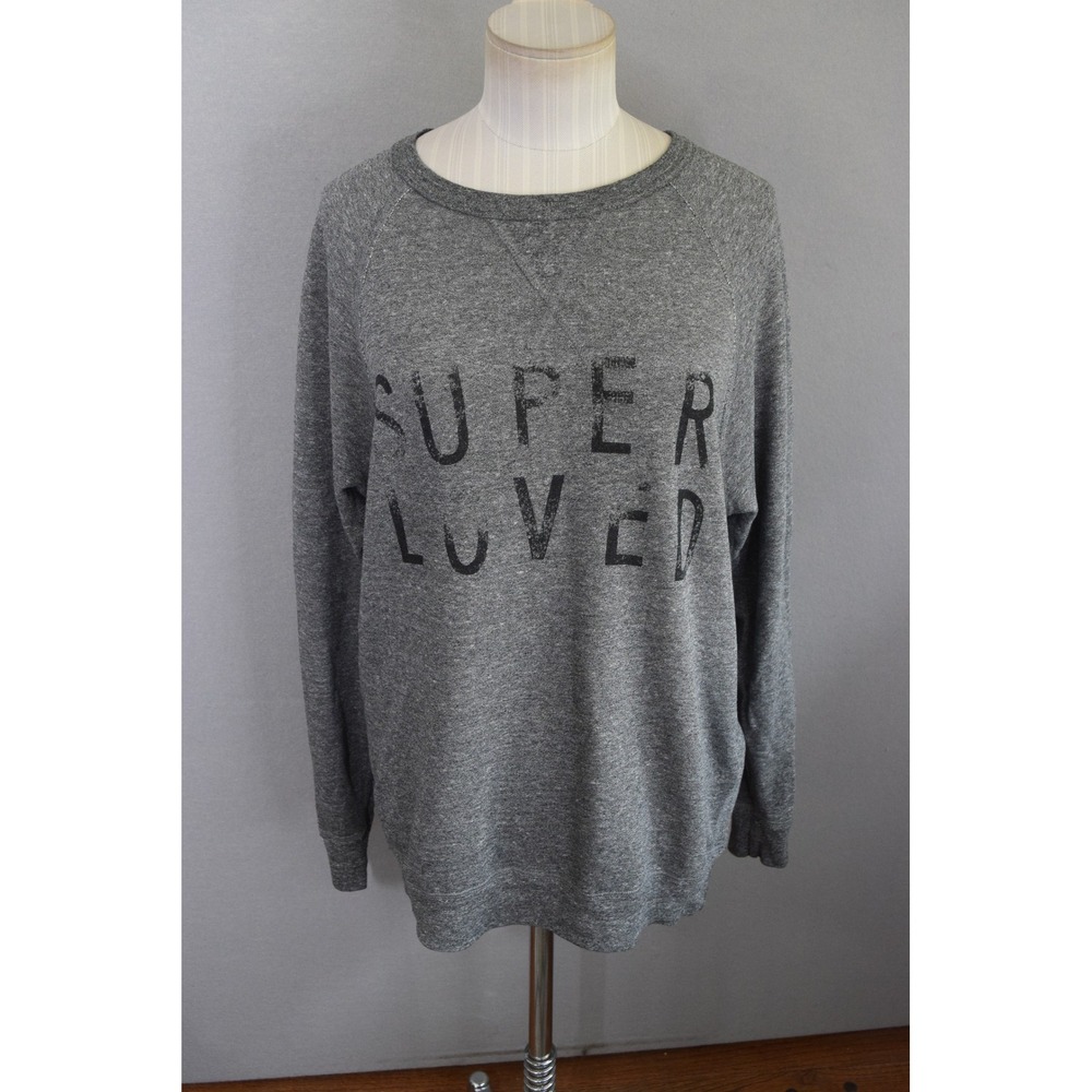 Current/Elliott Oversized Sweatshirt 1 Grey Super Loved Oversized Graphic Womens